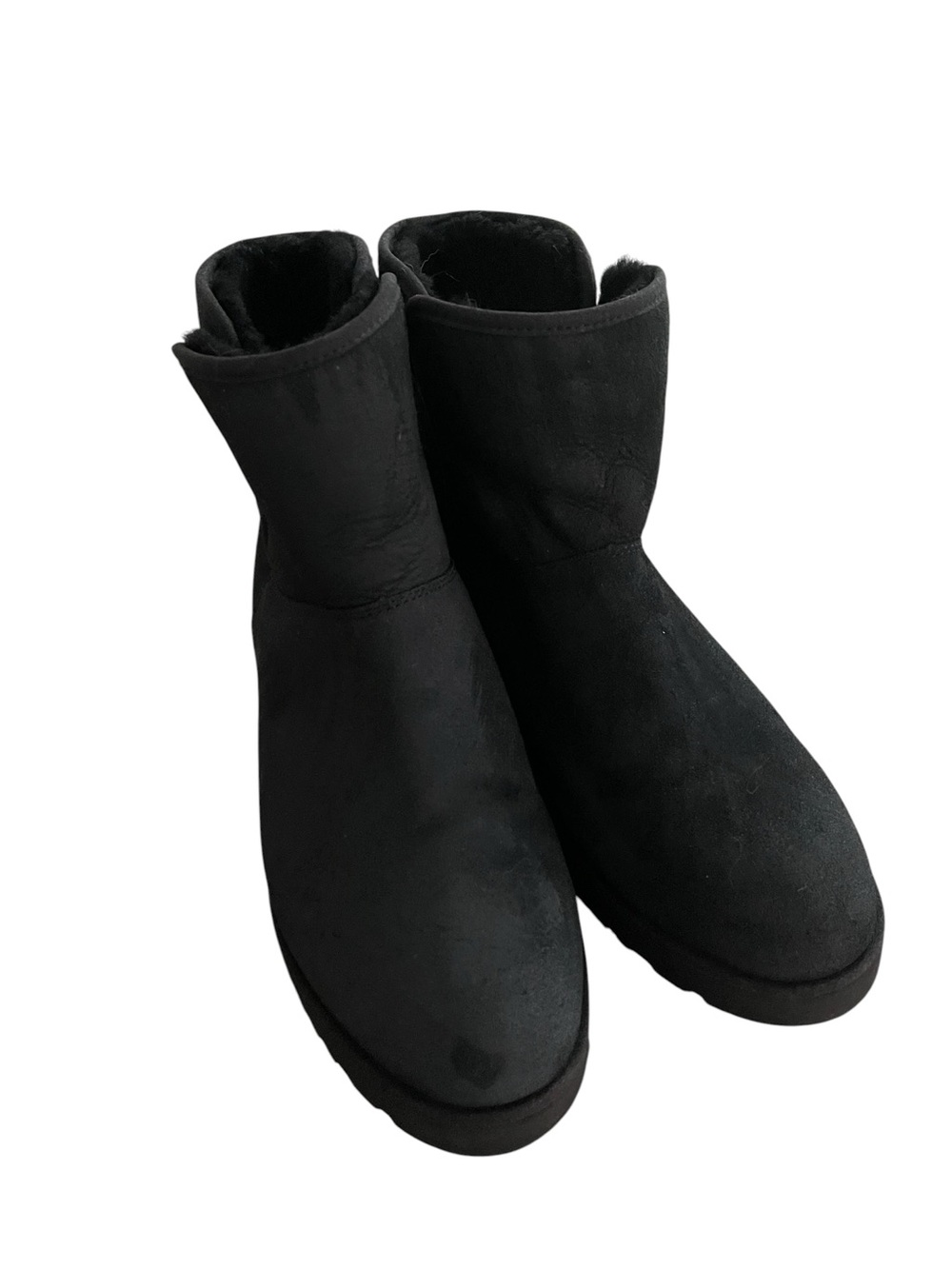 UGG Kristin Black Short Classic Suede Boots Size 10 - Picture 2 of 8